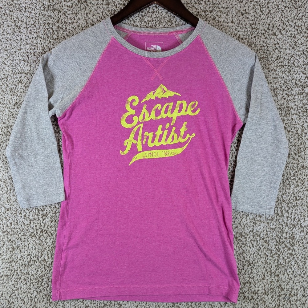 The North Face Escape Artist Graphic‎ Tee 3/4 Sleeve Top Womens XS